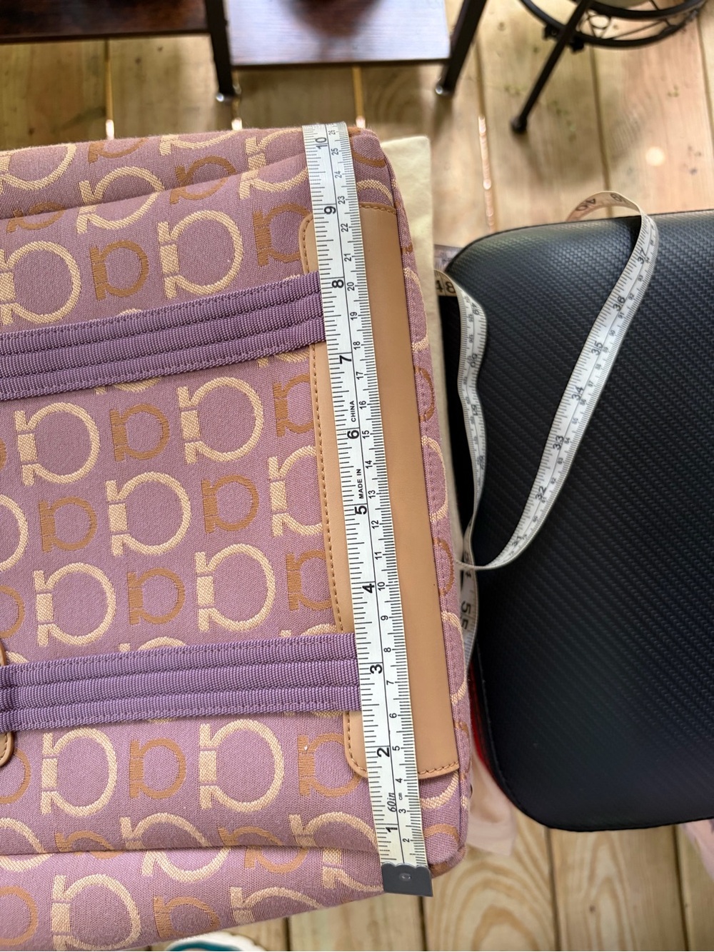Rare Salvatore Ferragamo Lilac and Tan Gancini Logo Tote - Picture 11 of 14
